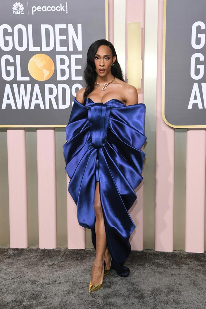 mj rodriguez golden globes dress Presenter MJ Rodriguez Looks Ravishing on the Golden Globes 2023 Red Carpet  - Just Jared - Celebrity News and Gossip