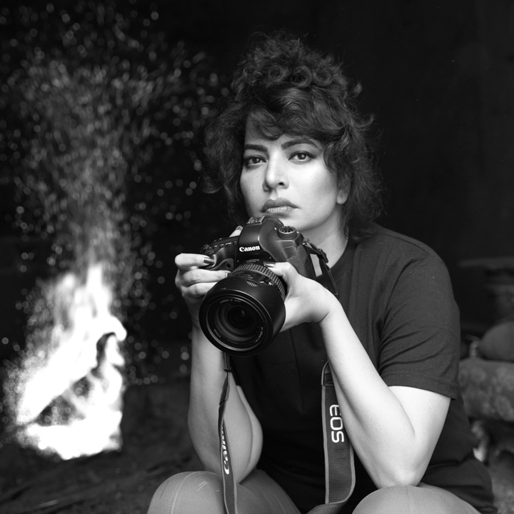 Photographer behind the lens